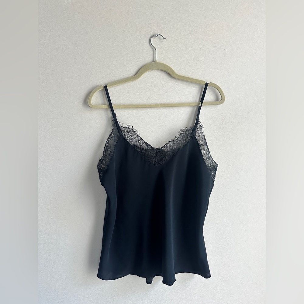 7 For All Mankind Navy Lace Camisole Top